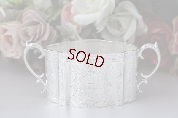 画像11: アンティークシルバー、シルバープレート製 1878年 エルキントン 特級 手彫り（ハンドエングレービング）　ティー3点セット