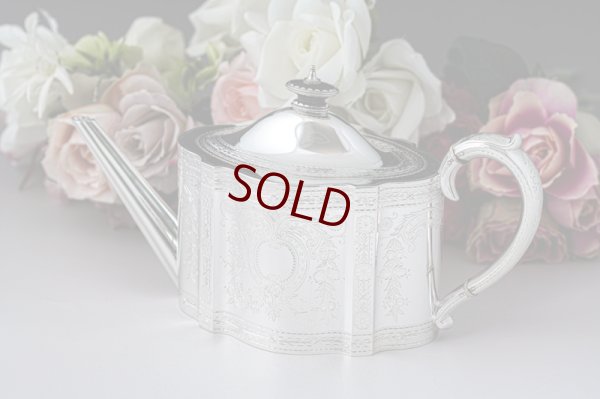 画像5: アンティークシルバー、シルバープレート製 1878年 エルキントン 特級 手彫り（ハンドエングレービング）　ティー3点セット