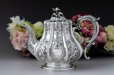 画像3: アンティークシルバー、純銀製（925）1855年 特級 エルキントン お花の摘み お花の彫刻が華麗なティー＆コーヒー4点セット (3)