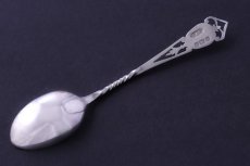 画像5: アンティークシルバー 純銀製（925）1912年 透かしとねじりハンドル ティースプーン 6本 セット  (5)