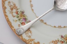 画像3: アンティークシルバー、純銀製 (925) 1900年 エレガントなお花とスクロールの手彫り彫刻 のボウル ジャムスプーン (3)