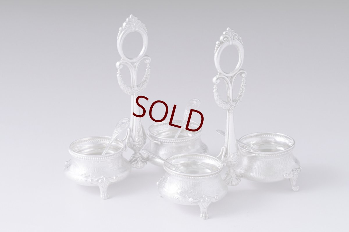 画像12: アンティークシルバー、純銀（800＆950）フランス ルイ16世様式　ソルト＆ペッパー (12)