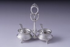 画像2: アンティークシルバー、純銀（800＆950）フランス ルイ16世様式　ソルト＆ペッパー (2)