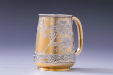 画像4: アンティークシルバー、純銀製（925）1880年　ギルド　手彫り　ジャポニズム　クリスニングカップ (4)