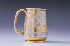 画像5: アンティークシルバー、純銀製（925）1880年　ギルド　手彫り　ジャポニズム　クリスニングカップ (5)