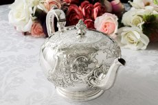 画像5: アンティークシルバー、シルバープレート製、ヴィクトリアン ロココ　Martin, Hall & Co.薔薇とお花　スクロールの打ち出しティーポット (5)