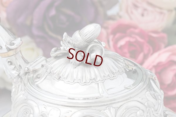 画像8: アンティークシルバー、アンティーク銀器、純銀製(925) 1839年  ヴィクトリア時代時代初期アカンサス紋様　ティー 3点セット