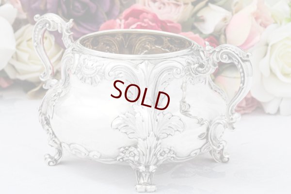 画像11: アンティークシルバー、アンティーク銀器、純銀製(925) 1839年  ヴィクトリア時代時代初期アカンサス紋様　ティー 3点セット