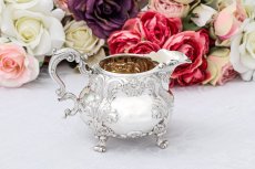 画像13: アンティークシルバー、アンティーク銀器、純銀製(925) 1839年  ヴィクトリア時代時代初期アカンサス紋様　ティー 3点セット (13)