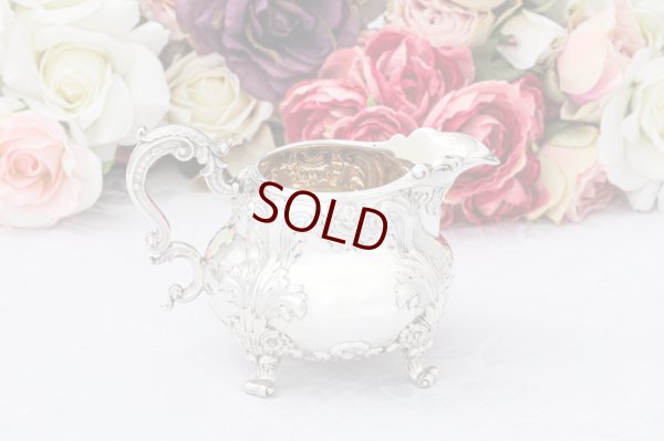 画像13: アンティークシルバー、アンティーク銀器、純銀製(925) 1839年  ヴィクトリア時代時代初期アカンサス紋様　ティー 3点セット