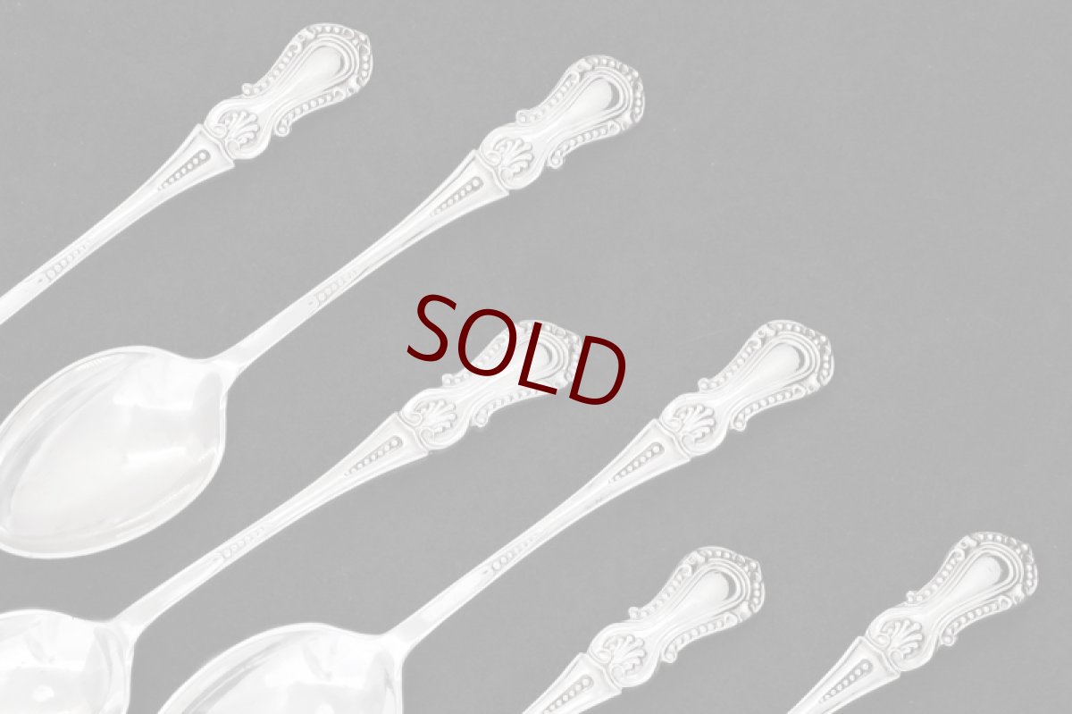 画像4: アンティークシルバー、アンティーク銀器  純銀製（925）1886年 ヴィクトリアン　スプーン6本 セット  (4)