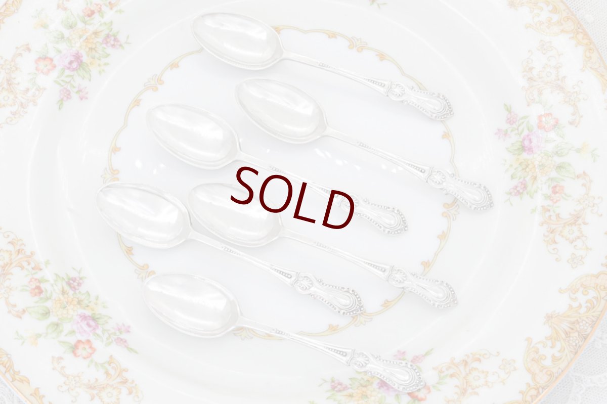 画像3: アンティークシルバー、アンティーク銀器  純銀製（925）1886年 ヴィクトリアン　スプーン6本 セット  (3)