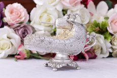 画像1: アンティークシルバー、アンティーク銀器、1899年 Walker & Hall コールバケツ型 スコップ付き　シュガーポット (1)