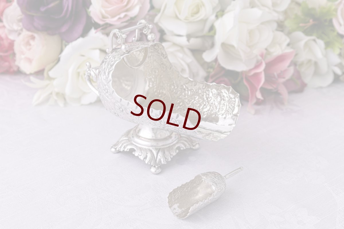 画像7: アンティークシルバー、アンティーク銀器、1899年 Walker & Hall コールバケツ型 スコップ付き　シュガーポット (7)