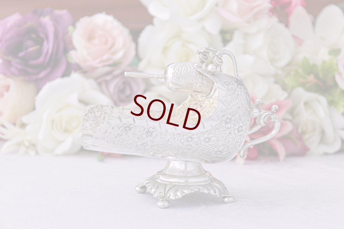 画像5: アンティークシルバー、アンティーク銀器、1899年 Walker & Hall コールバケツ型 スコップ付き　シュガーポット (5)