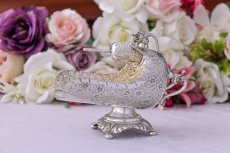 画像5: アンティークシルバー、アンティーク銀器、1899年 Walker & Hall コールバケツ型 スコップ付き　シュガーポット (5)