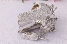 画像8: アンティークシルバー、アンティーク銀器、1899年 Walker & Hall コールバケツ型 スコップ付き　シュガーポット (8)