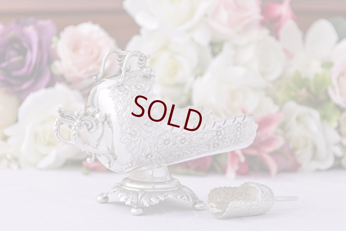 画像3: アンティークシルバー、アンティーク銀器、1899年 Walker & Hall コールバケツ型 スコップ付き　シュガーポット (3)