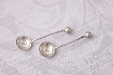 画像7: アンティークシルバー、アンティーク銀器純銀（925）すごくかわいいハート形ソルト＆ペッパー (7)