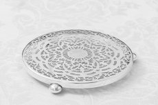 画像5: アンティークシルバー、アンティーク銀器、シルバープレート　ヴィンテージ　透かし細工　ティーポットスタンド (5)