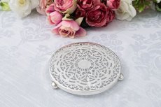 画像4: アンティークシルバー、アンティーク銀器、シルバープレート　ヴィンテージ　透かし細工　ティーポットスタンド (4)