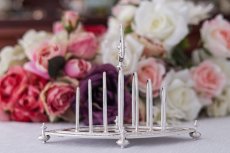 画像7: アンティークシルバー、アンティーク銀器、シルバープレート製　ヴィクトリアン後期　エレガントなトーストラック (7)