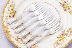 画像2: アンティーク銀器、ヴィンテージシルバー、純銀製（925）1965年 キングスパターン　ケーキフォーク6本セット (2)