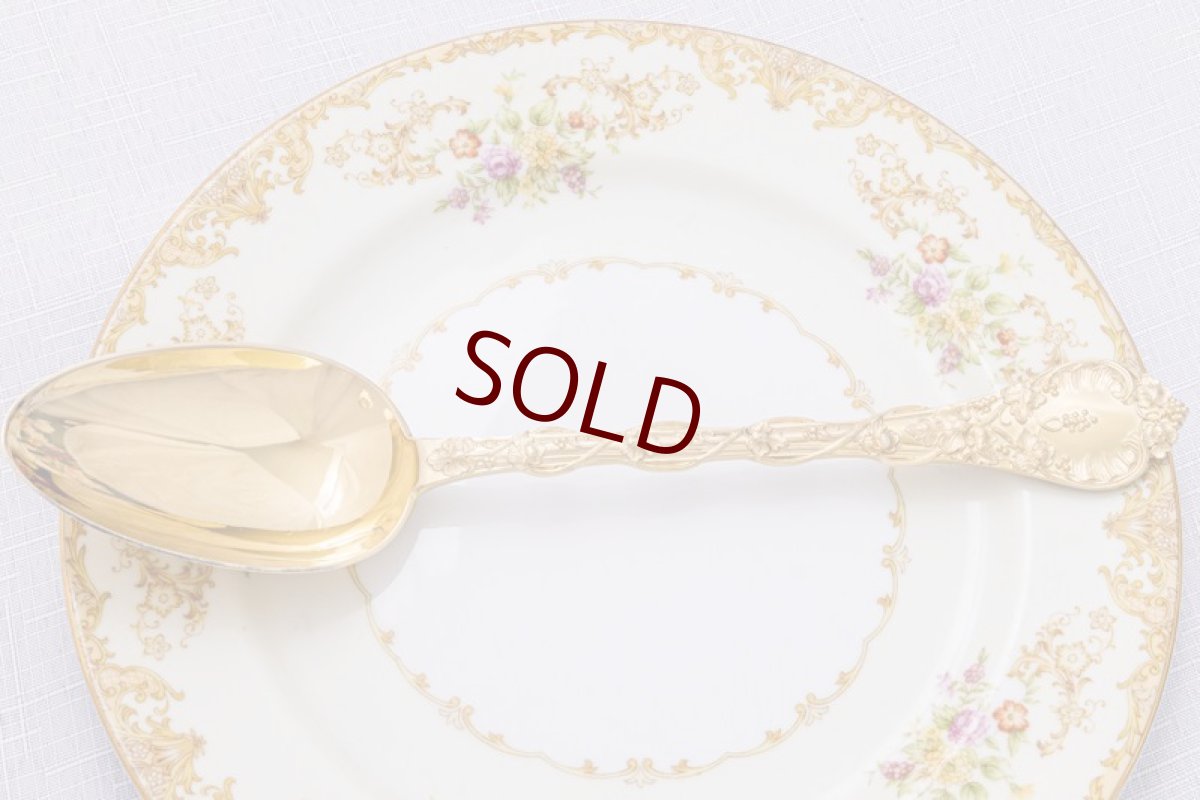 画像6: アンティークシルバー　アンティーク銀器　純銀製(950) 特級　19世紀後半 フランス製 　金鍍金　サービングカトラリーセット (6)