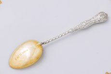 画像4: アンティークシルバー　アンティーク銀器　純銀製(925)　キングスパターン＆ツイスト　ティースプーン4本セット (4)