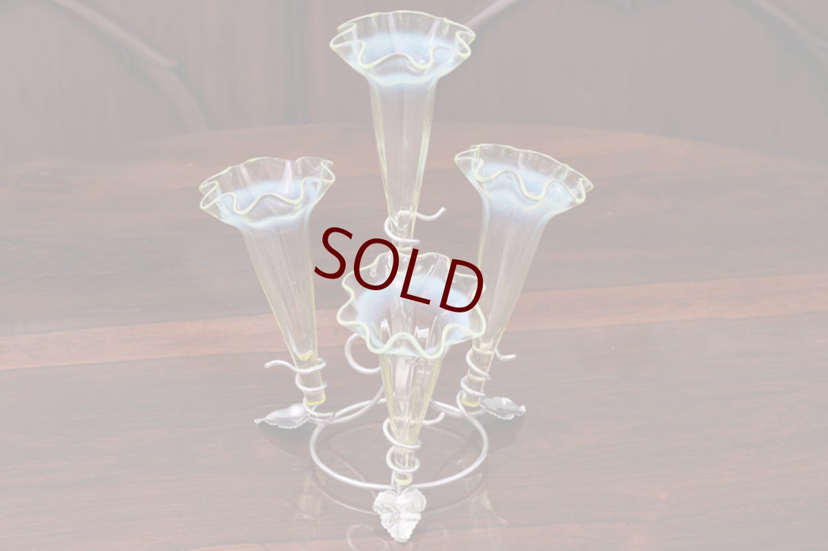 画像8: アンティークシルバー、アンティーク銀器、シルバープレート製 1920-30年ごろ ヴァセリングラス　イパーン (8)