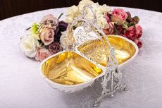 画像10: アンティークシルバー　アンティーク銀器　シルバープレート製　ヴィクトリアン 　蝶と葉模様　ビスケットウォーマー (10)