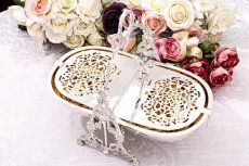 画像8: アンティークシルバー　アンティーク銀器　シルバープレート製　ヴィクトリアン 　蝶と葉模様　ビスケットウォーマー (8)