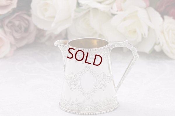 画像13: アンティークシルバー　アンティーク銀器　純銀製（925）1872年　花とリボンのエングレービング　バチェラーサイズティーセット