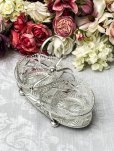 画像10: アンティークシルバー、アンティーク銀器、シルバープレート　花びらのような美しいカットグラス　ダブルジャムディッシュ