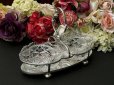 画像2: アンティークシルバー、アンティーク銀器、シルバープレート　花びらのような美しいカットグラス　ダブルジャムディッシュ