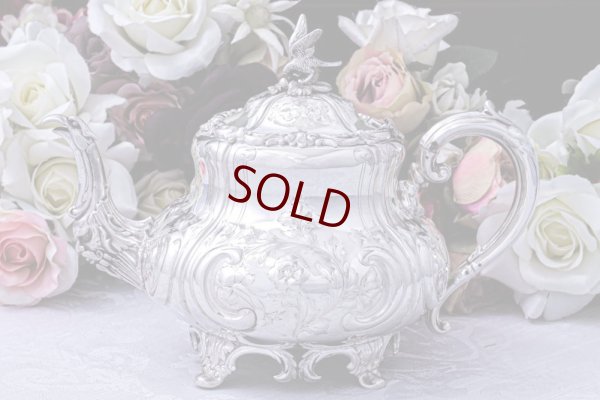 画像5: アンティークシルバー、アンティーク銀器、シルバープレート製　ヴィクトリア時代　ハンドチェイシング　ルイスタイル　ティーポット