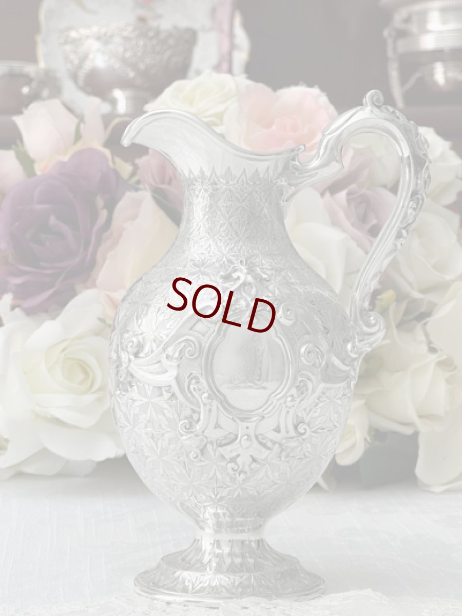 画像10: アンティークシルバー、純銀製（925）1861年 特級 総手彫り彫刻　ティー＆コーヒー4点セット (10)