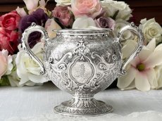 画像13: アンティークシルバー、純銀製（925）1861年 特級 総手彫り彫刻　ティー＆コーヒー4点セット (13)