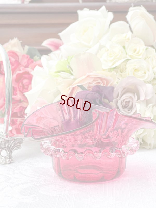 画像7: アンティークシルバー、アンティーク銀器、シルバープレート　ヴィクトリア時代後期　クランベリーグラス　ジャムディッシュ