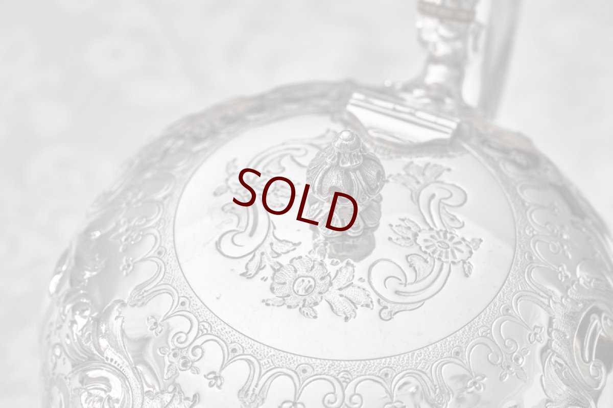 画像7: アンティークシルバー、アンティーク銀器、シルバープレート製、ヴィクトリアン ロココ　Martin, Hall & Co.薔薇とお花　スクロールの打ち出しティーポット (7)