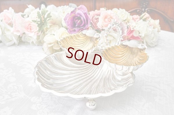 画像3: アンティークシルバー、アンティーク銀器、シルバープレート製、華やかなシェル型 ストロベリーディッシュ