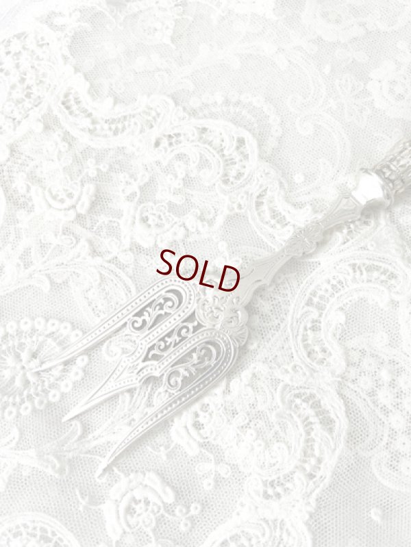 画像8: アンティークシルバー、アンティーク銀器、純銀製（925）1919年 エルキントン作　白蝶貝ハンドル　トーストフォーク