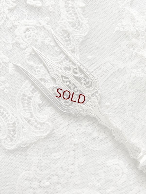 画像7: アンティークシルバー、アンティーク銀器、純銀製（925）1919年 エルキントン作　白蝶貝ハンドル　トーストフォーク