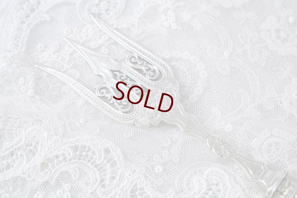 画像5: アンティークシルバー、アンティーク銀器、純銀製（925）1919年 エルキントン作　白蝶貝ハンドル　トーストフォーク