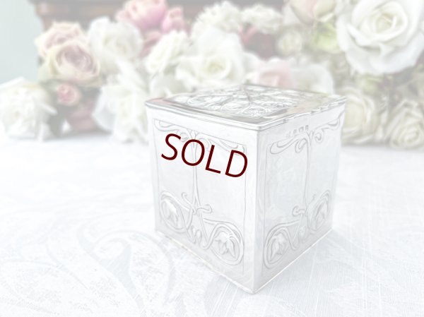 画像7: アンティークシルバー、アンティーク銀器、純銀製（925）1900年 希少 アールヌーボー　ティーキャディー