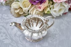 画像13: アンティークシルバー、アンティーク銀器、純銀製(925) 1827年  ジョージアン メロンシェイプ　ティー 3点セット (13)