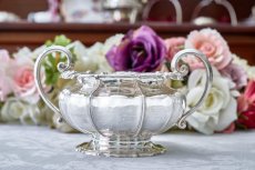 画像11: アンティークシルバー、アンティーク銀器、純銀製(925) 1827年  ジョージアン メロンシェイプ　ティー 3点セット (11)