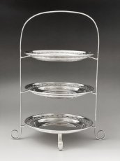 画像7: アンティークシルバー、アンティーク銀器、シルバープレート　エレガントな透かし細工　三段　アフタヌーンティー　ケーキスタンド (7)