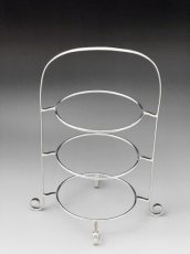 画像8: アンティークシルバー、アンティーク銀器、シルバープレート　エレガントな透かし細工　三段　アフタヌーンティー　ケーキスタンド (8)