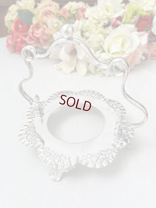 画像4: アンティークシルバー、アンティーク銀器、シルバープレート　ヴィクトリア時代後期　フリル付き　クランベリーグラス　シュガーバスケット/ジャムディッシュ